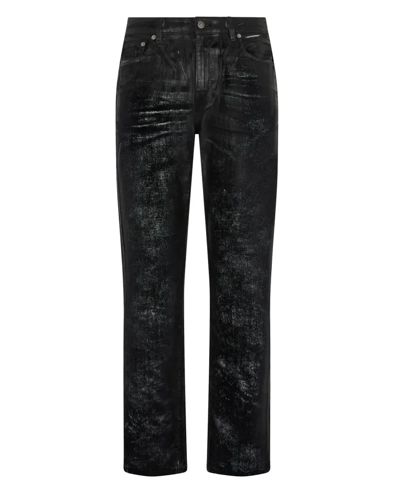Roberto Cavalli Schmale Jeans - Schwarz Schwarz