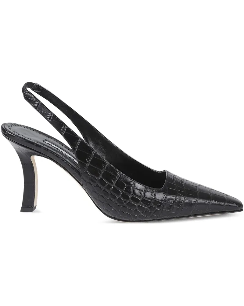 Manolo Blahnik Pumps mit Slingback-Riemen 90mm - Schwarz Schwarz