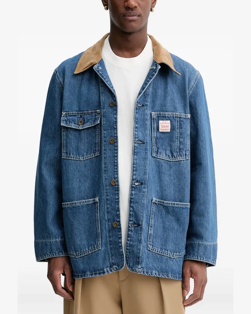 Levi's Updated to Broadway x Workwear corduroy-collar denim jacket - Blau Blau