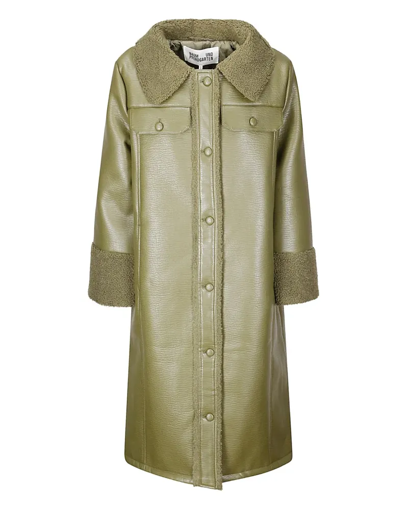 Baum und Pferdgarten Desire faux-shearling-collar coat - Grün Grün