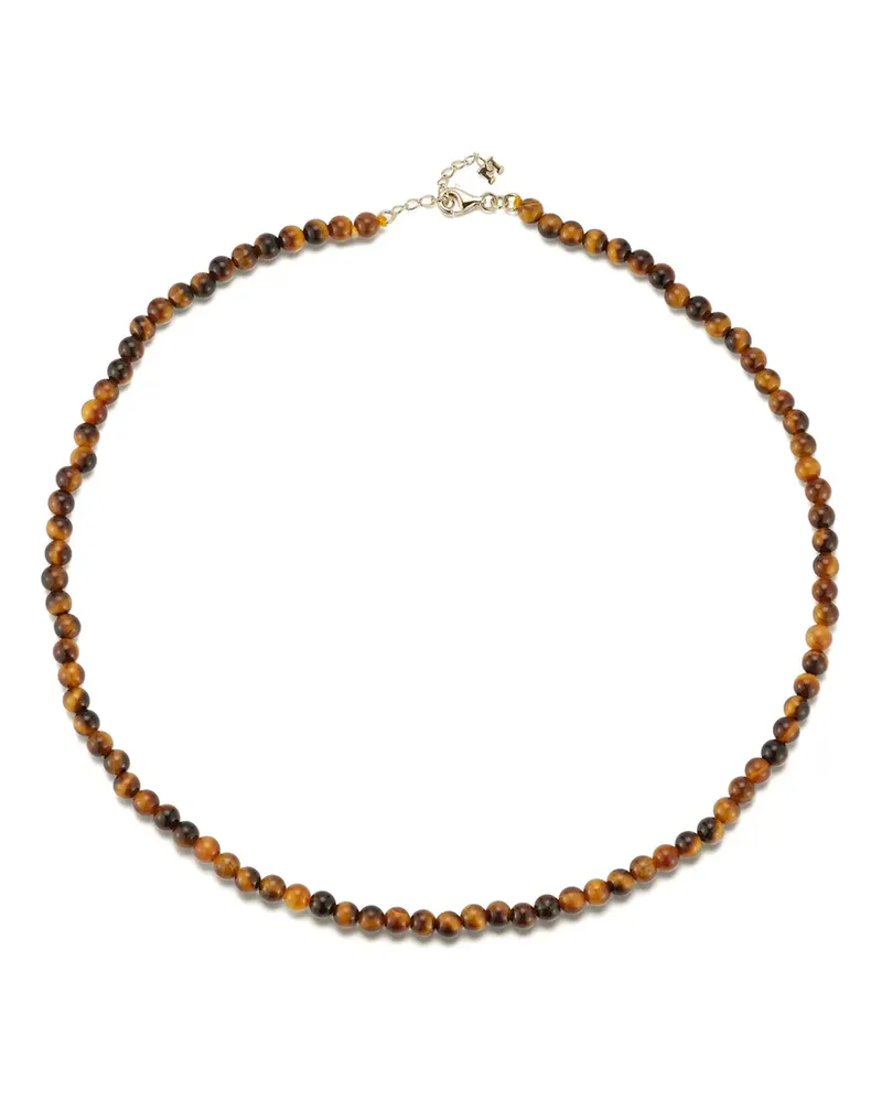 MATEO 14kt Gelbgoldhalskette mit Tiegerauge
