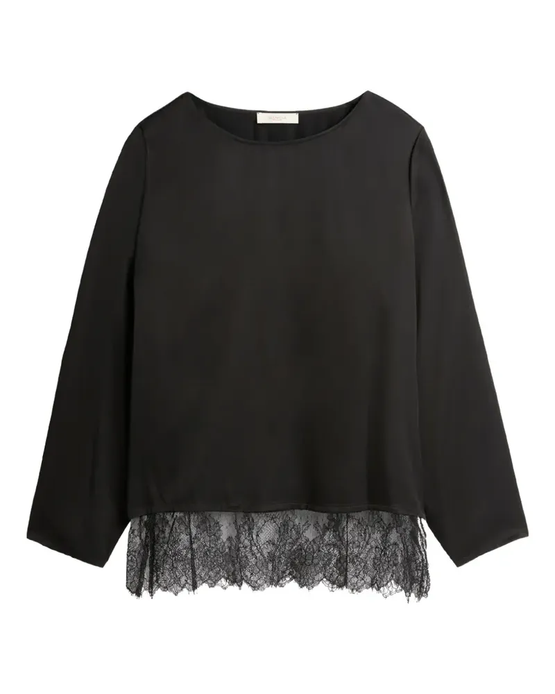 Slowear Bluse mit Spitze - Schwarz Schwarz