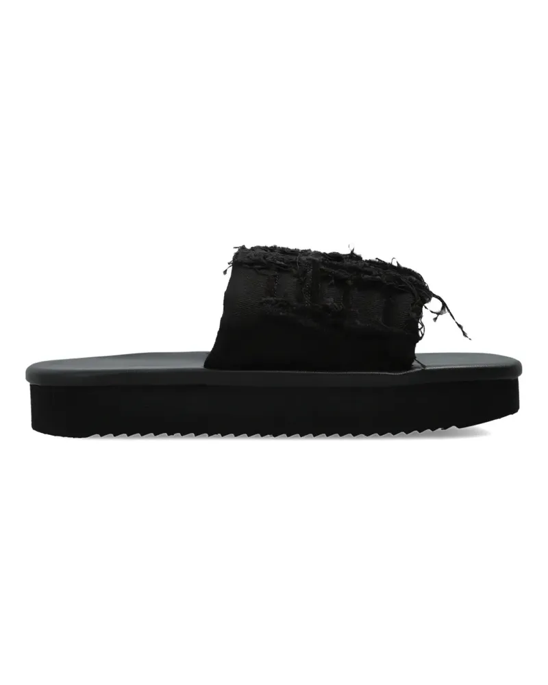 DRKSHDW by Rick Owens Twisted platform-sole slides - Schwarz Schwarz