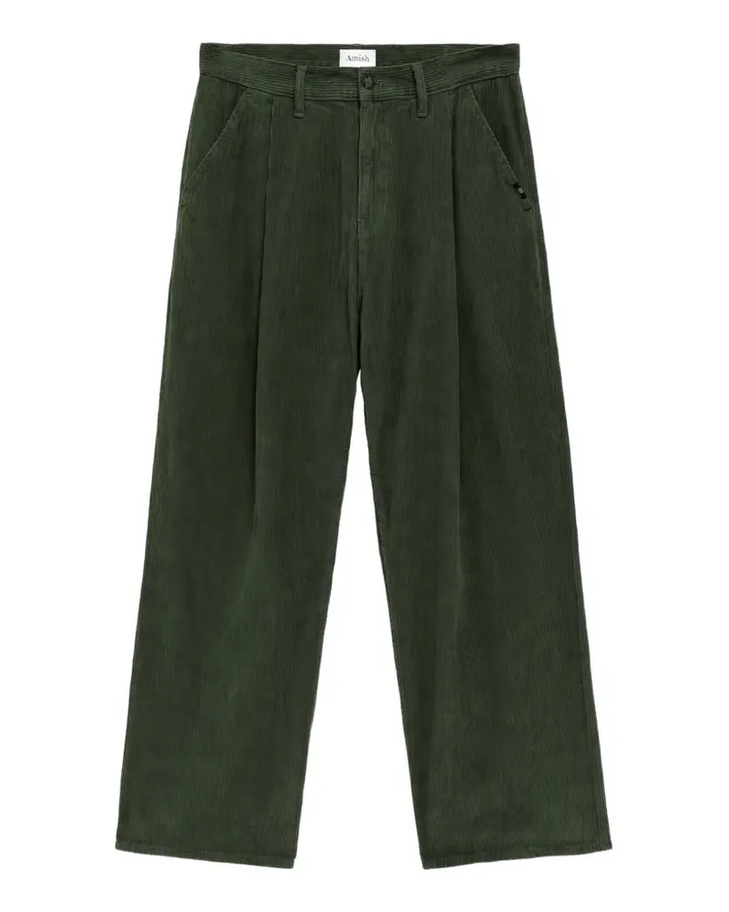 Amish pleated corduroy trousers - Grün Grün