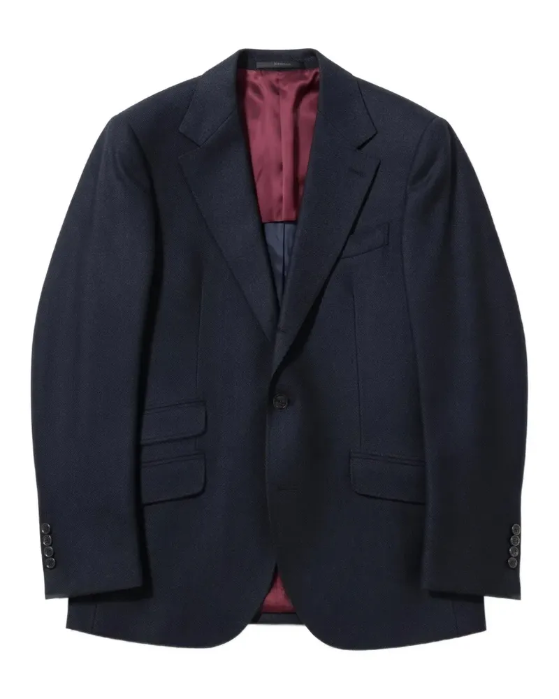 Brunello Cucinelli single-breasted wool blazer - Blau Blau