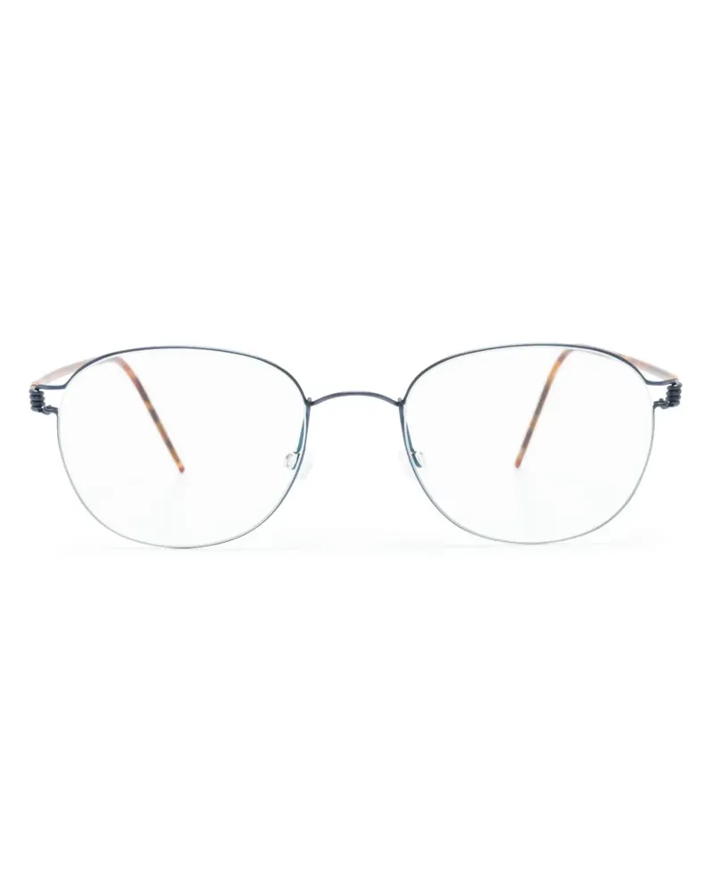 Lindberg Brille mit rundem Gestell - Braun Braun