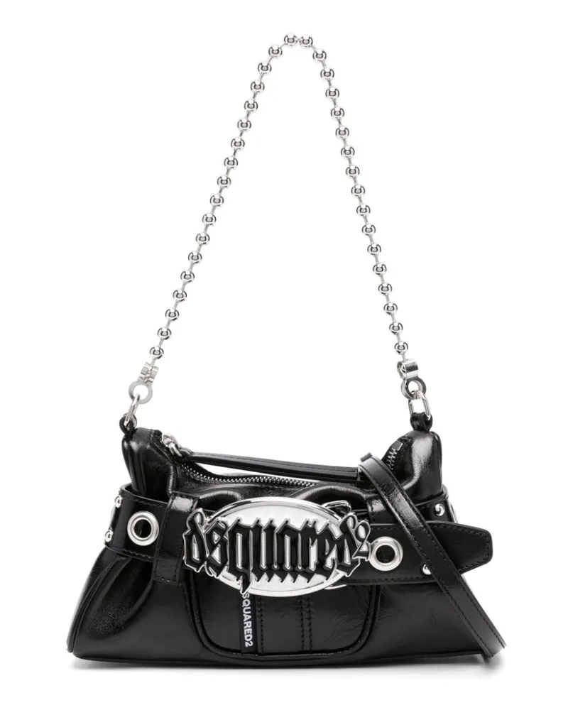 Dsquared2 Gothic Belt Clutch aus Leder - Schwarz Schwarz