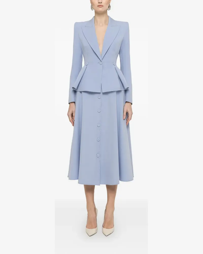 NISSA Midirock mit Knopfdetail - Blau Blau