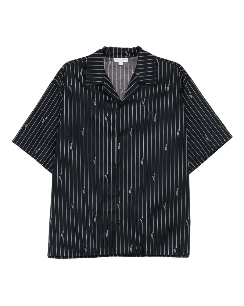 Lacoste striped twill shirt - Blau Blau