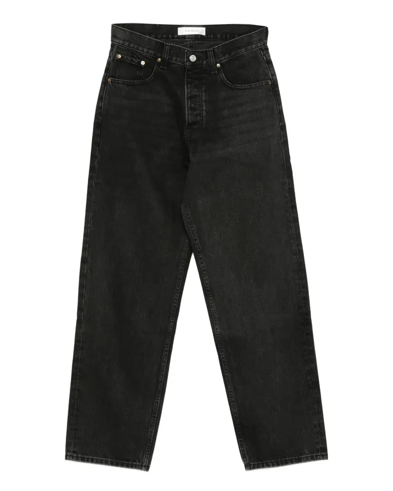 Aya Muse Jeans mit weitem Bein - Schwarz Schwarz