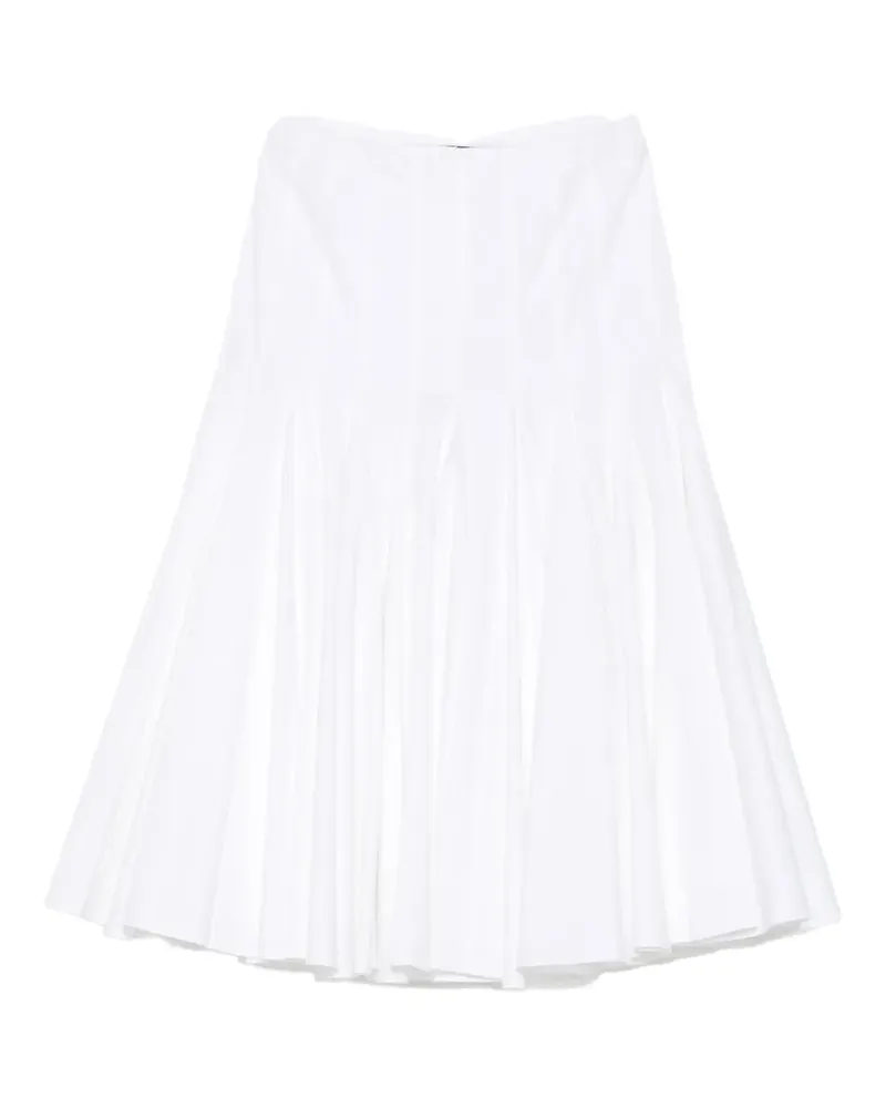 Jacquemus pleated A-line midi skirt - Weiß Weiß