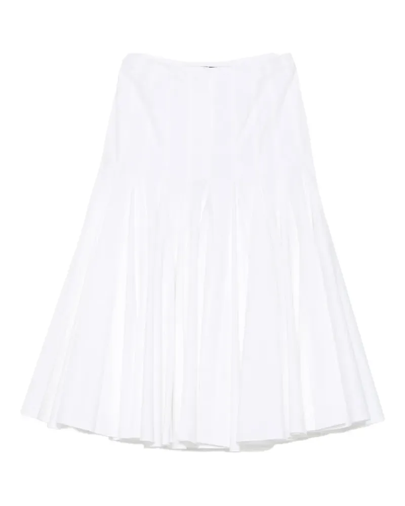 Jacquemus pleated A-line midi skirt - Weiß Weiß