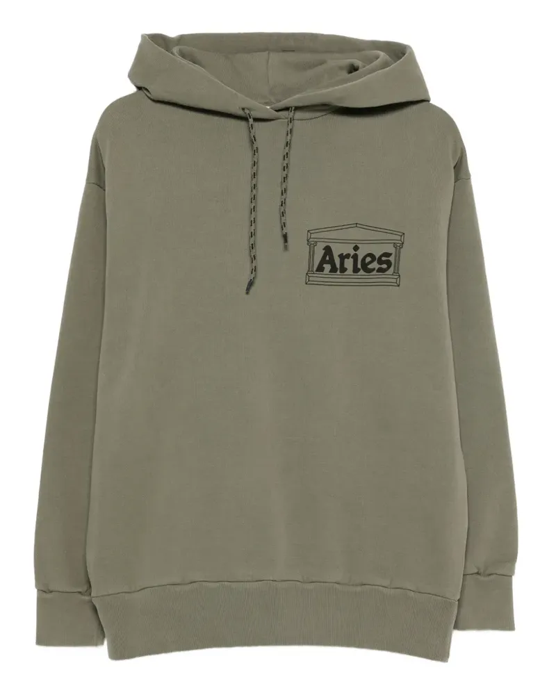 Aries temple-print hoodie - Grün Grün