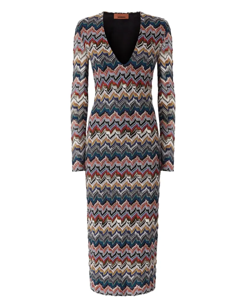Missoni Kleid mit geometrischem Muster - Blau Blau