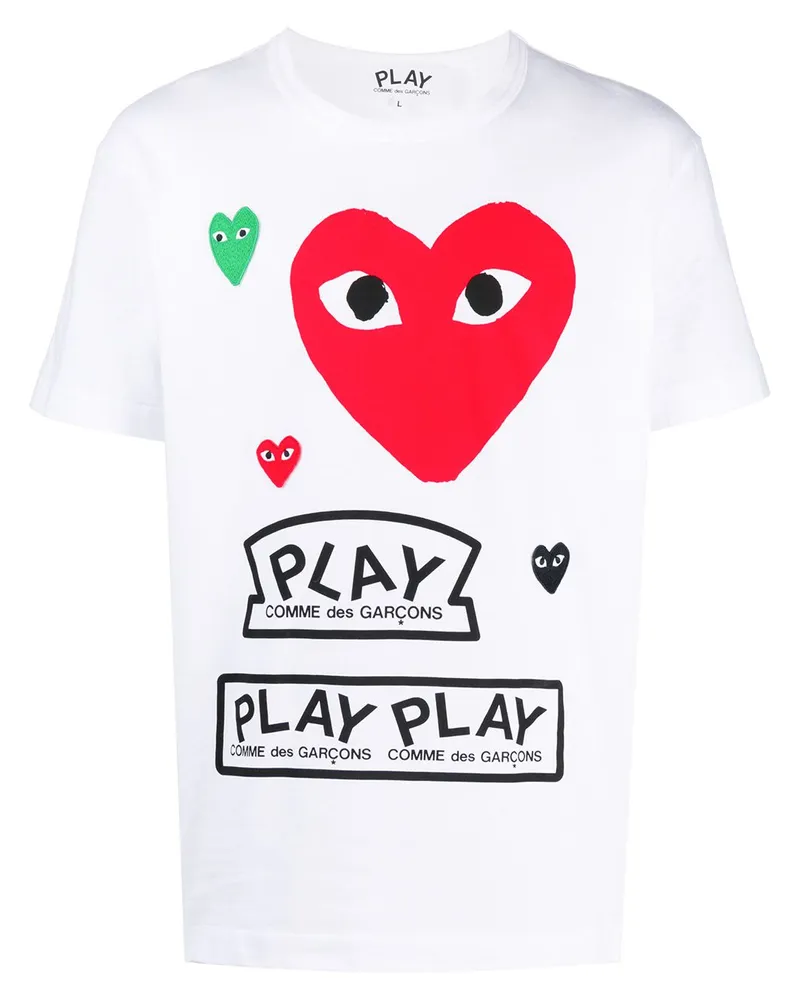 Comme des Garçons T-Shirt mit Logos - Weiß Weiß