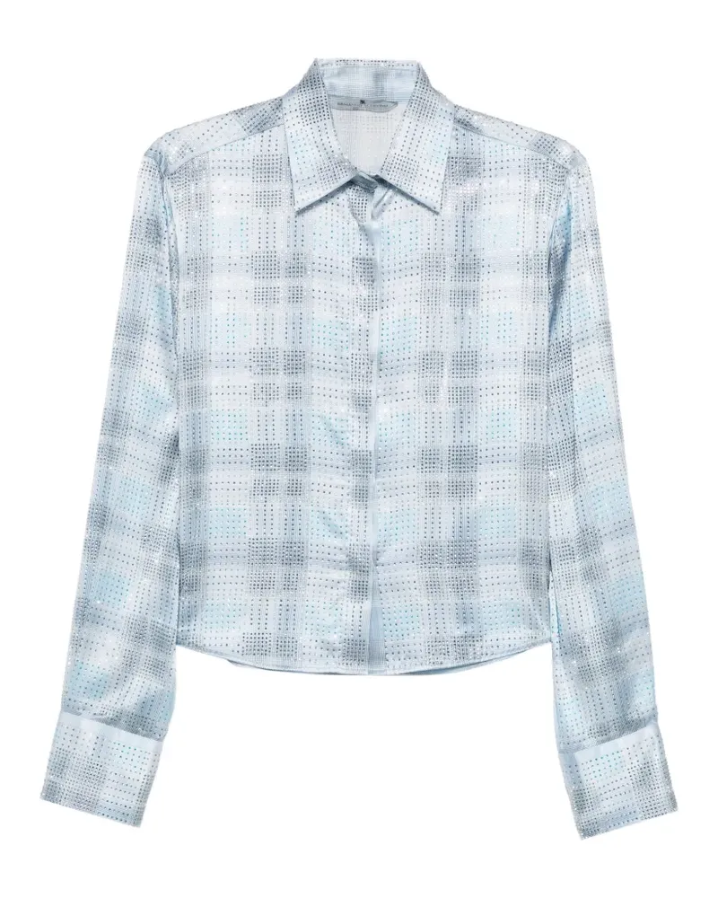 Ermanno Scervino Kariertes Hemd mit Kristallen - Blau Blau
