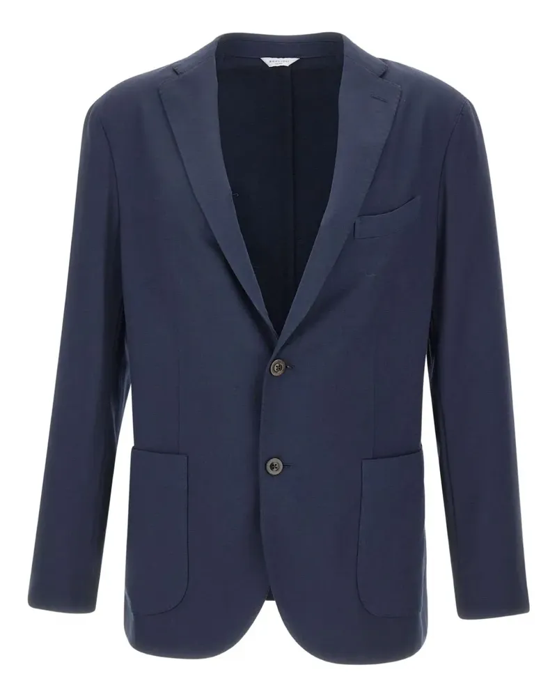 Boglioli narrow lapels patch pockets blazer - Blau Blau