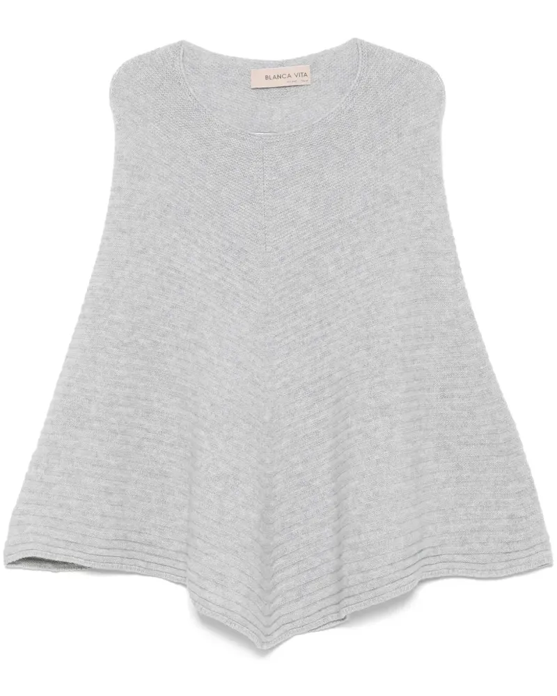 Blanca Poncho aus Kaschmir - Grau Grau