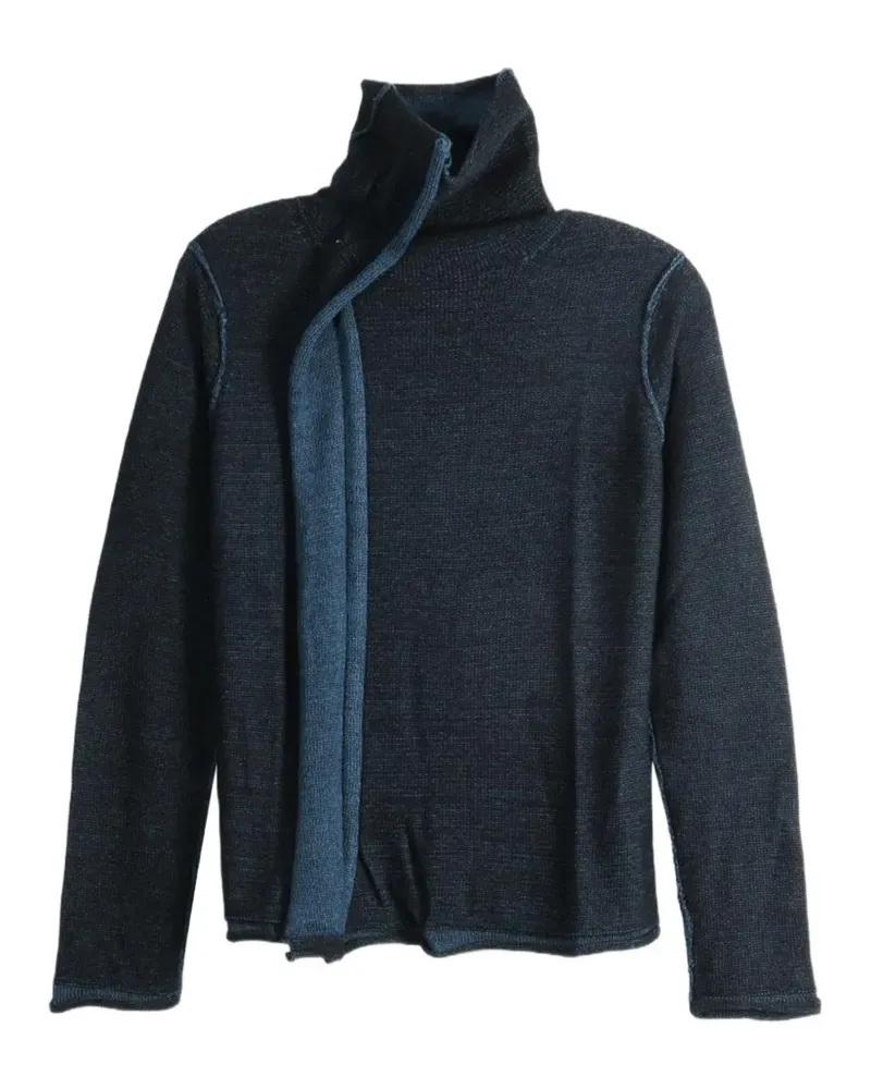 Yohji Yamamoto Asymmetrischer Pullover - Blau Blau