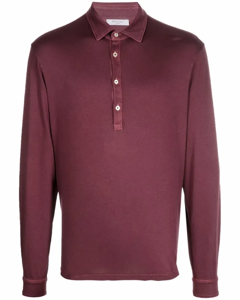 Boglioli Langärmeliges Poloshirt - Violett Violett