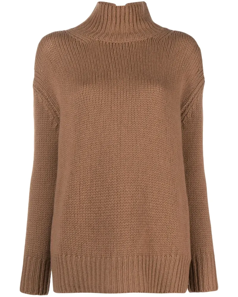 Liska Kaschmirpullover mit Stehkragen - Braun Braun