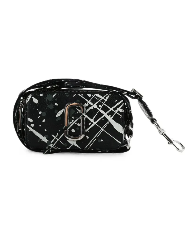 Marc Jacobs The Snapshot paint-splatter cross body bag - Schwarz Schwarz