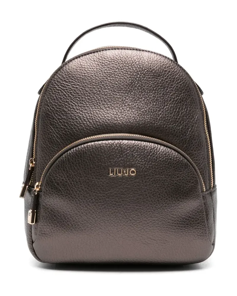 Liu Jo Rucksack mit Logo-Schild - Braun Braun