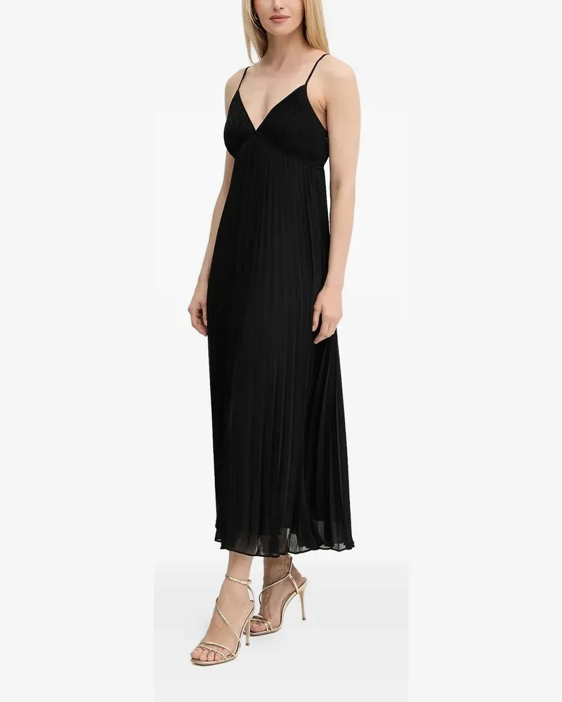 Michael Kors Maxikleid mit V-Ausschnitt - Schwarz Schwarz