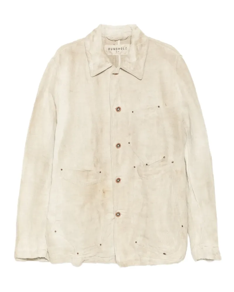Studiorundholz rivet-detail hemp jacket - Nude Nude