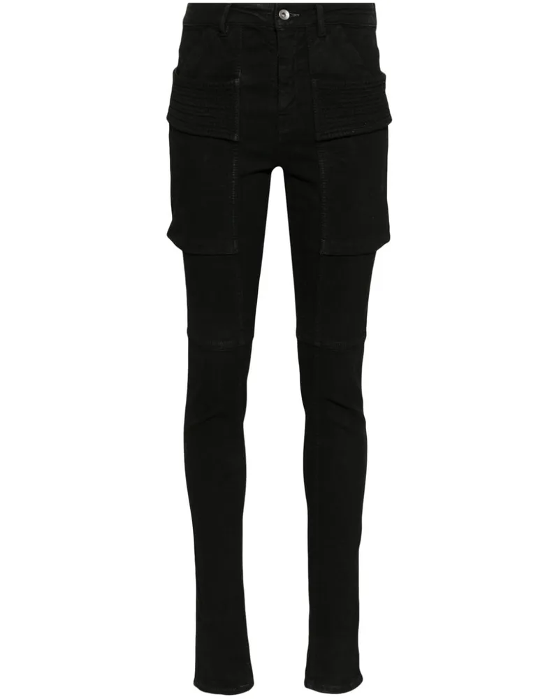 DRKSHDW by Rick Owens Skinny-Jeans mit Cargo-Taschen Schwarz