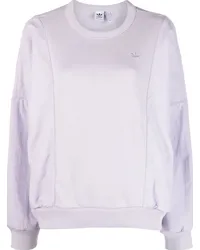 adidas Sweatshirt mit Logo-Stickerei Violett