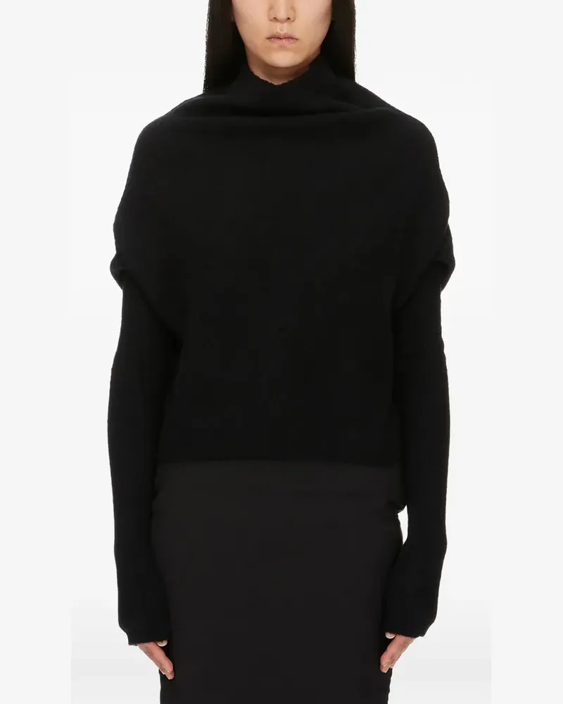 Rick Owens Gerippter Crater Pullover aus Schurwolle - Schwarz Schwarz