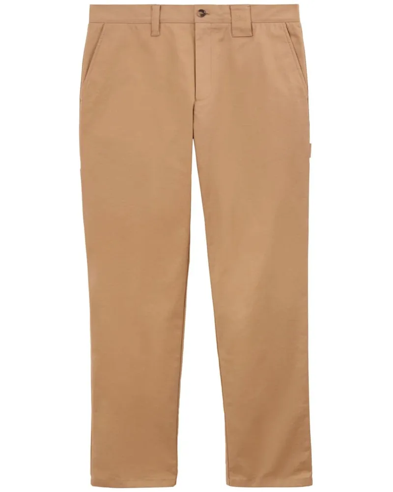 Burberry Straight-Leg-Hose mit Logo - Nude Nude