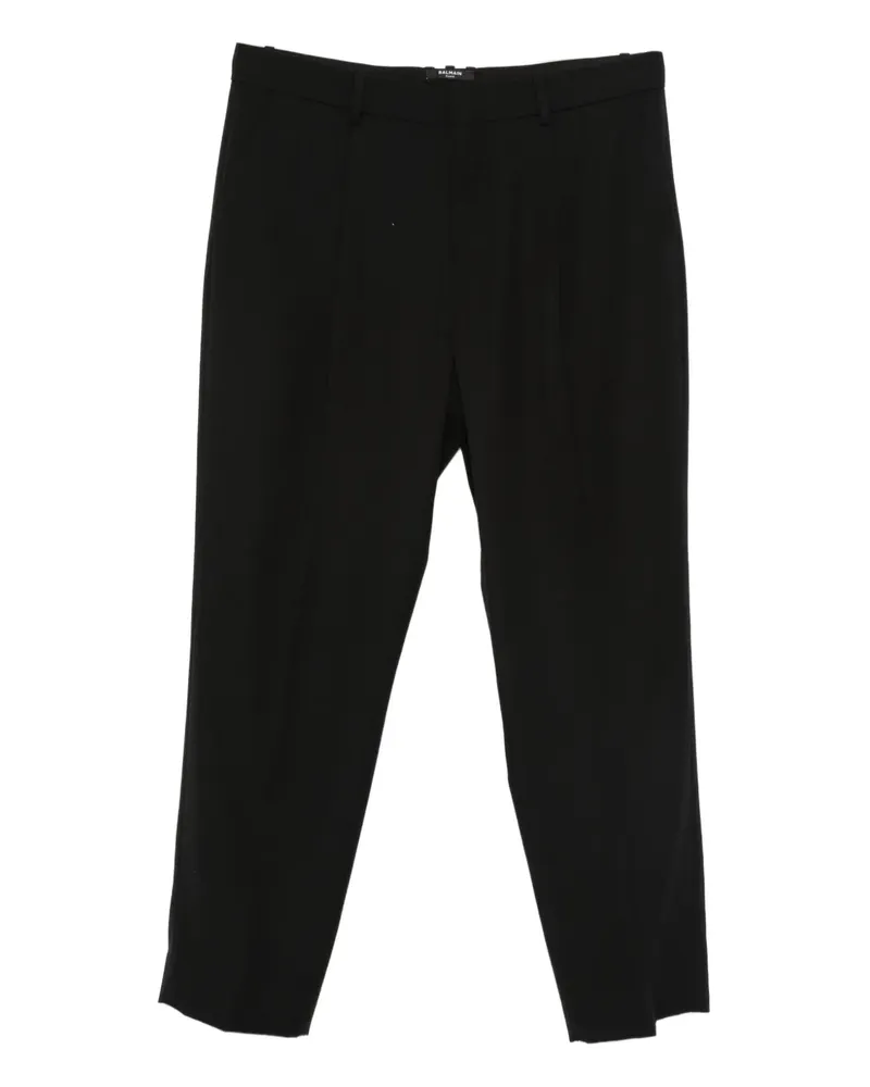 Balmain Plissierte Hose - Schwarz Schwarz