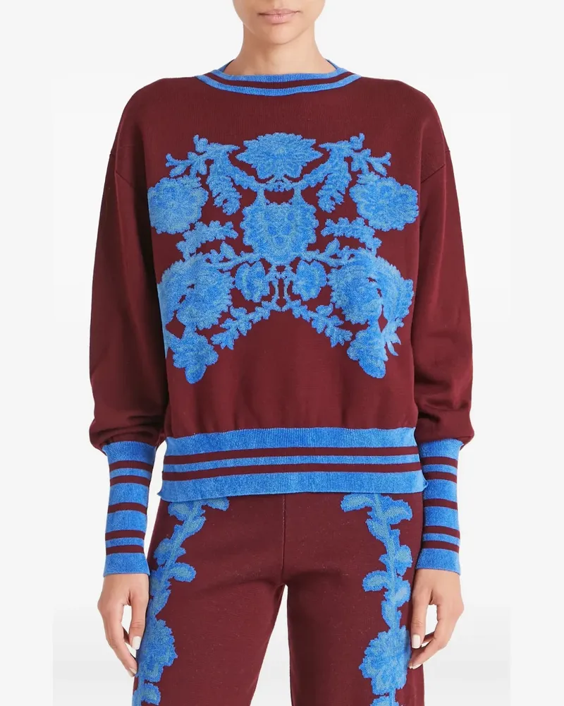 Temperley London Pullover mit Blumenverzierung - Rot Rot