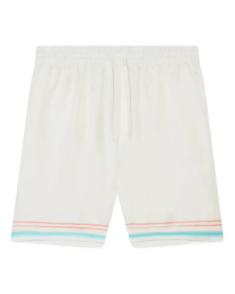 Casablanca Paris Dance Joy Shorts aus Seide - Weiß Weiß