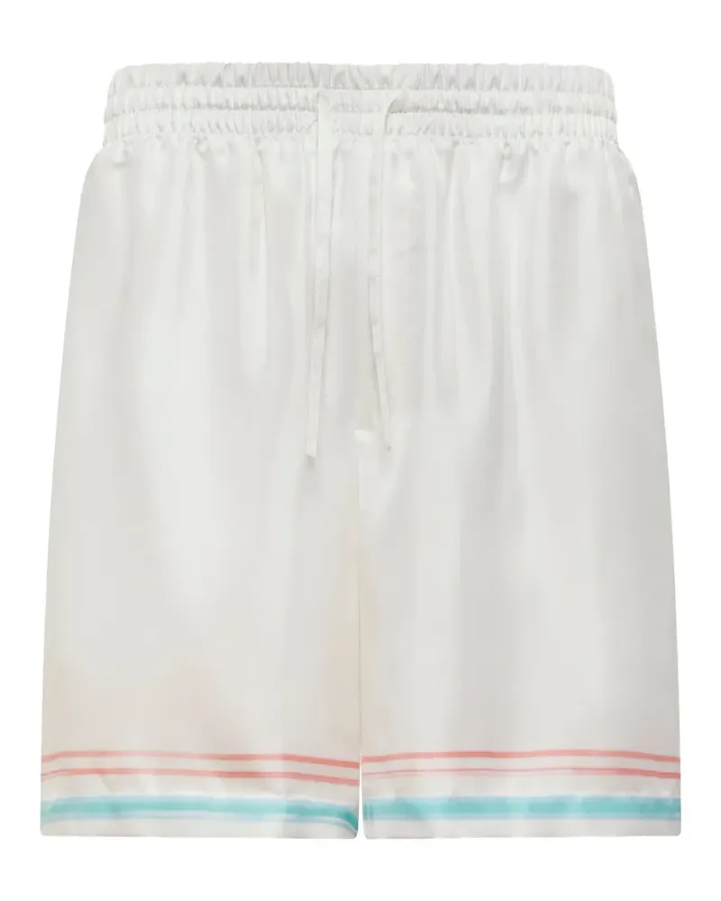 Casablanca Paris Dance Joy silk shorts - Weiß Weiß