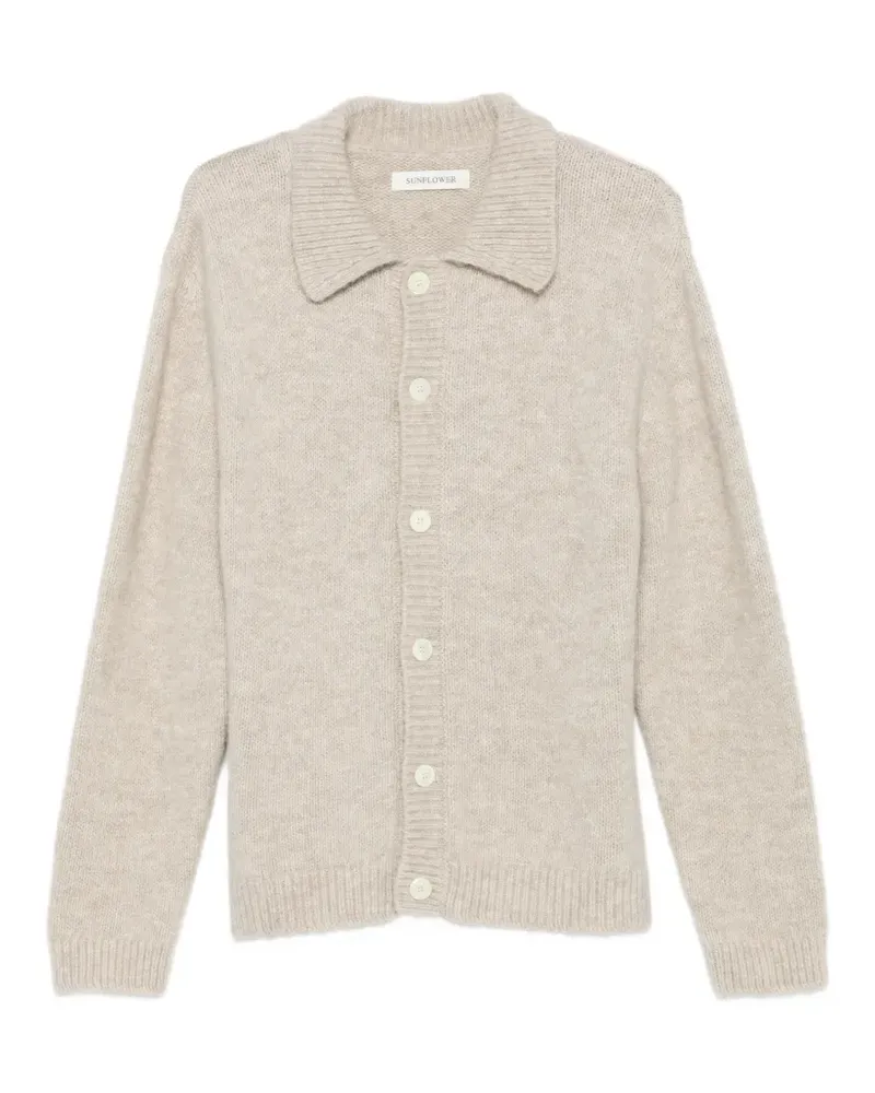 Sunflower button-up collared sweater - Nude Nude
