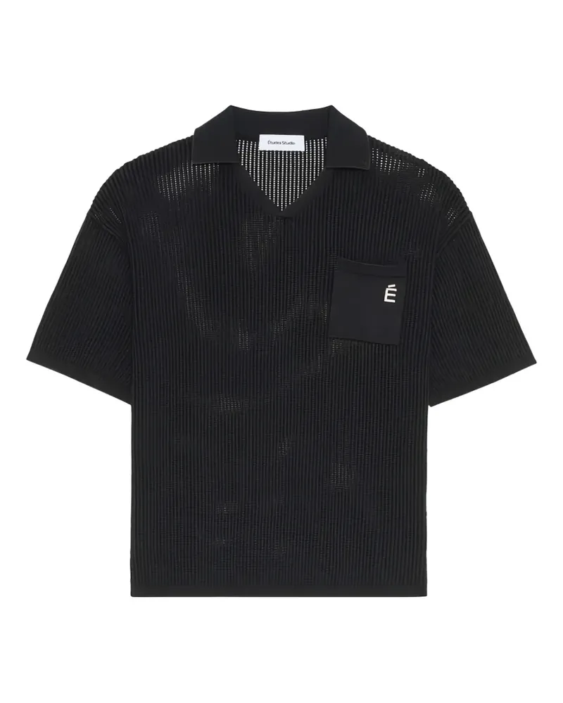 Études Studio chest-pocket V-neck T-shirt - Schwarz Schwarz