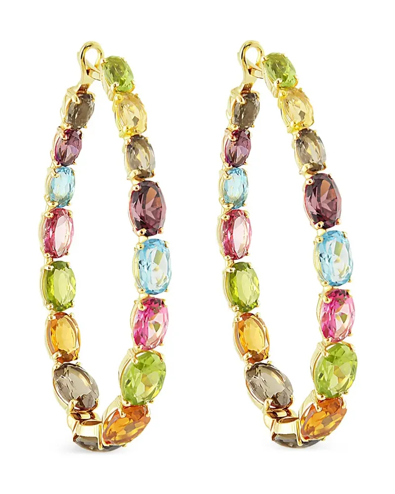 BRUMANI 18kt Looping Colors Gelbgoldohrringe Gold