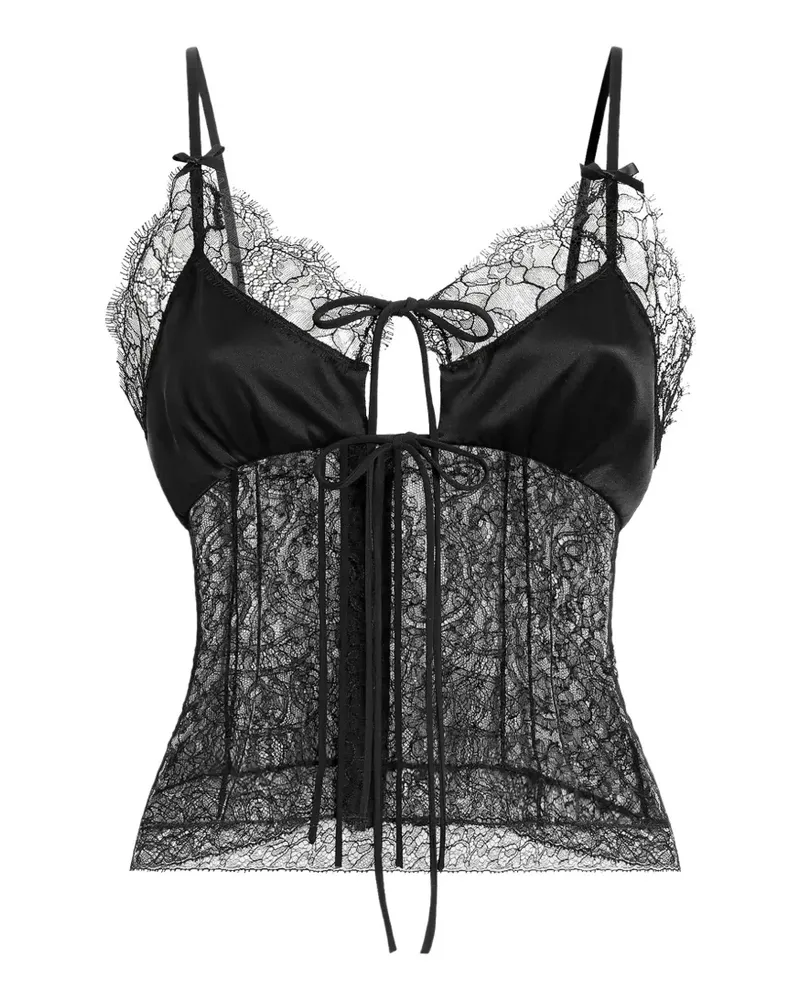 Dolce & Gabbana Top mit Spitze - Schwarz Schwarz
