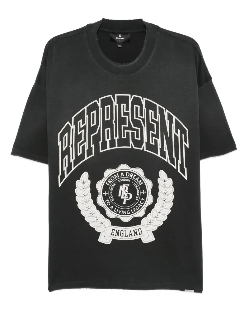 REPRESENT T-Shirt mit grafischem Print - Schwarz Schwarz