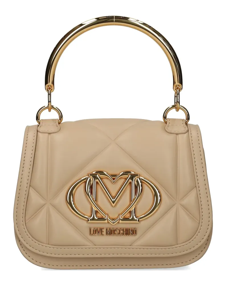 Moschino quilted logo tote bag - Nude Nude