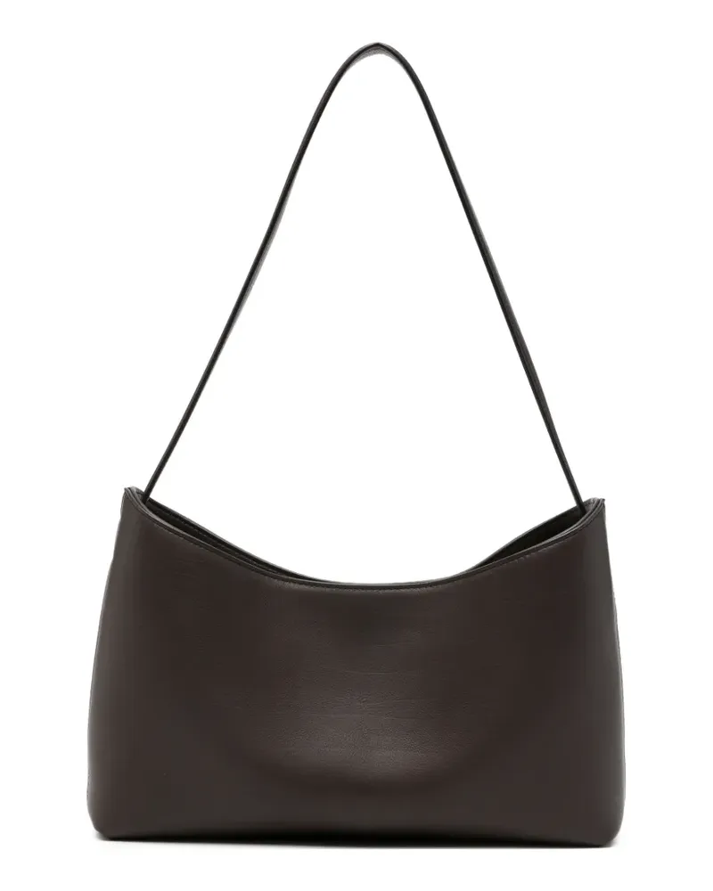 The Row Alma leather shoulder bag - Braun Braun