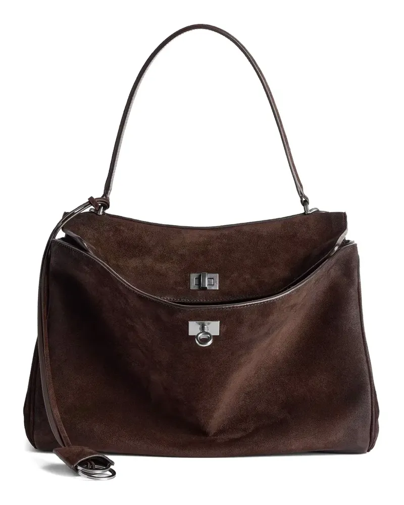 Balenciaga Rodeo top-handle suede bag - Braun Braun