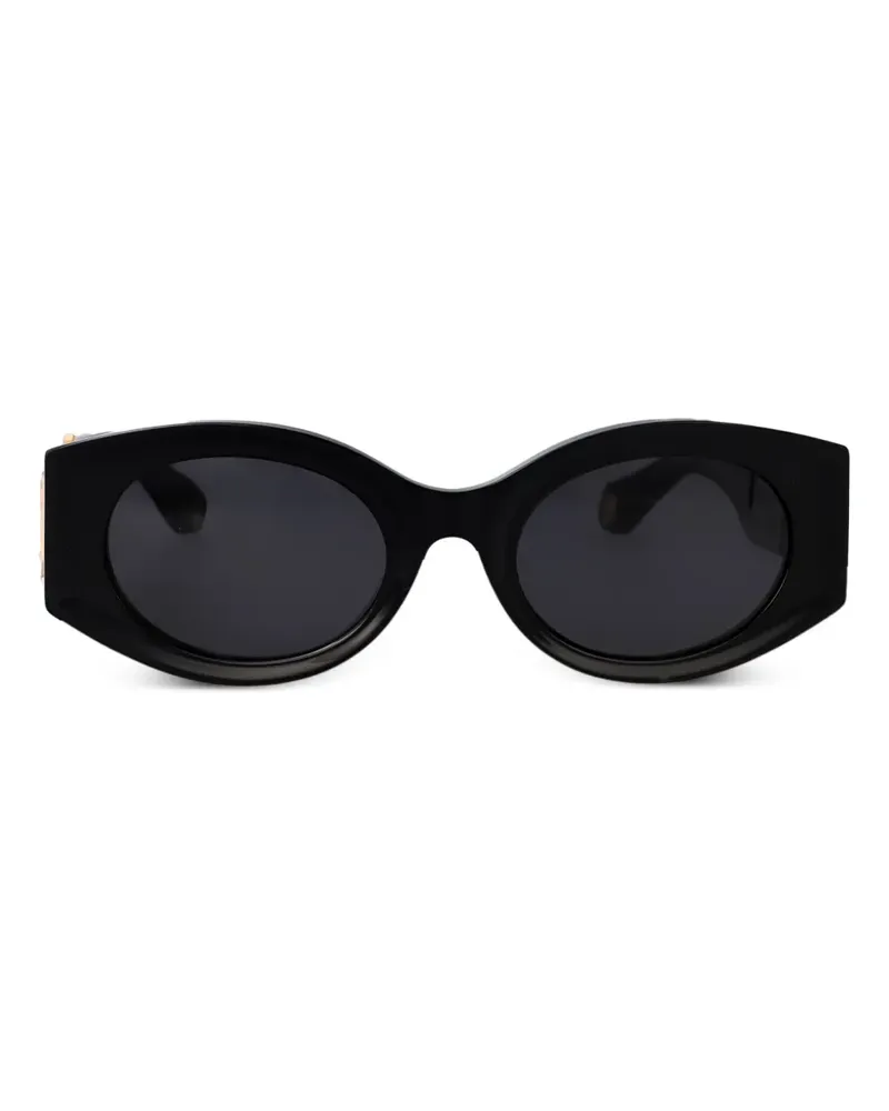Roberto Cavalli Sonnenbrille mit Logo-Schild - Schwarz Schwarz