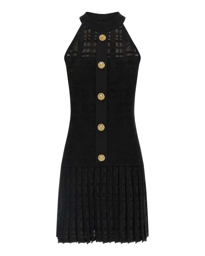 Balmain button knitted mini dress - Schwarz Schwarz
