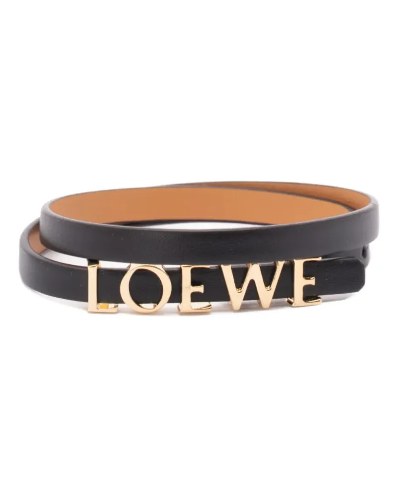 Loewe Armband mit Logo-Schild - Schwarz Schwarz