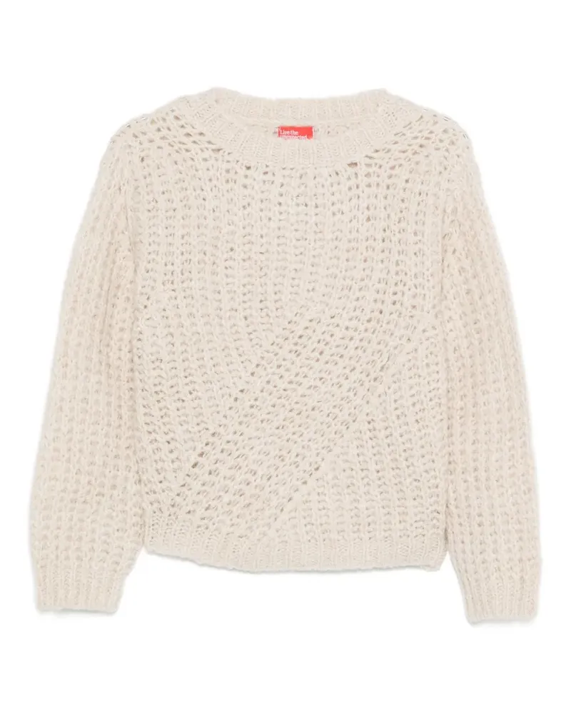 ..,merci Stricktop mit Zopfmuster - Nude Nude