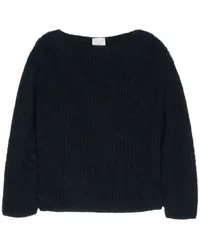 forte_forte Pullover mit U-Ausschnitt Blau